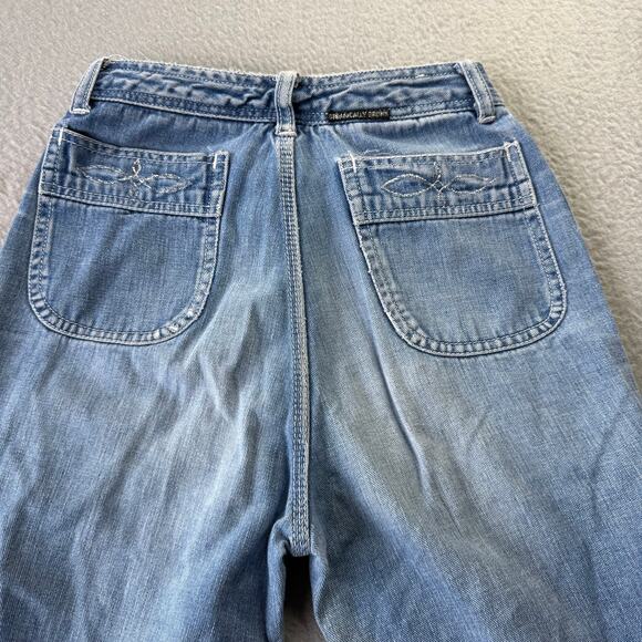 Vintage 70s Organically Grown Jeans Arpeja Wide Leg Medium Wash Long Length - 25 - Picture 7 of 10